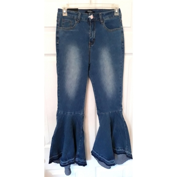 NWT American Bazi High Waist Flared Bottom Denim - Picture 2 of 8